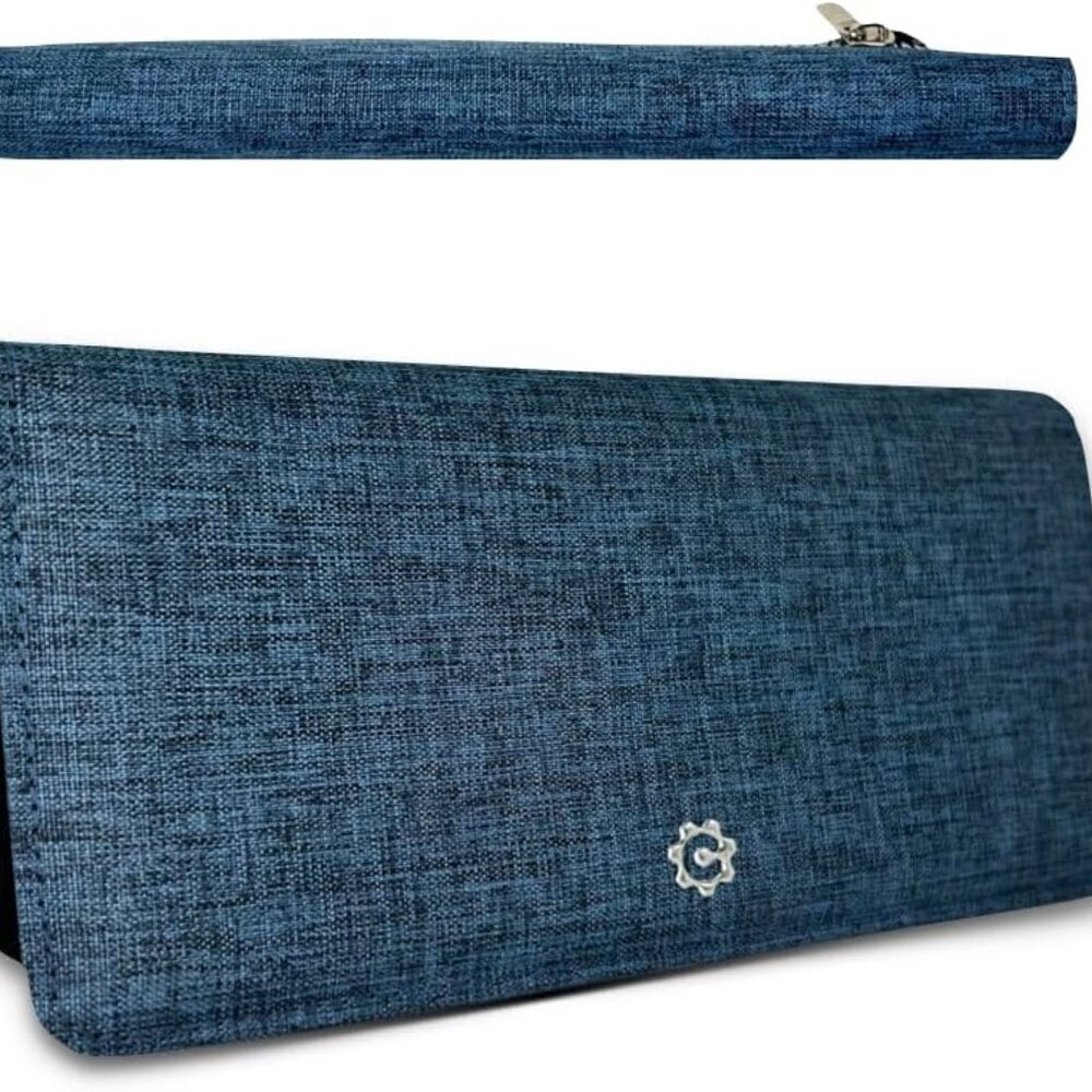 Women RFID Blocking Long Bifold Wallet with 12 Slots Cash Pockets ID Windows